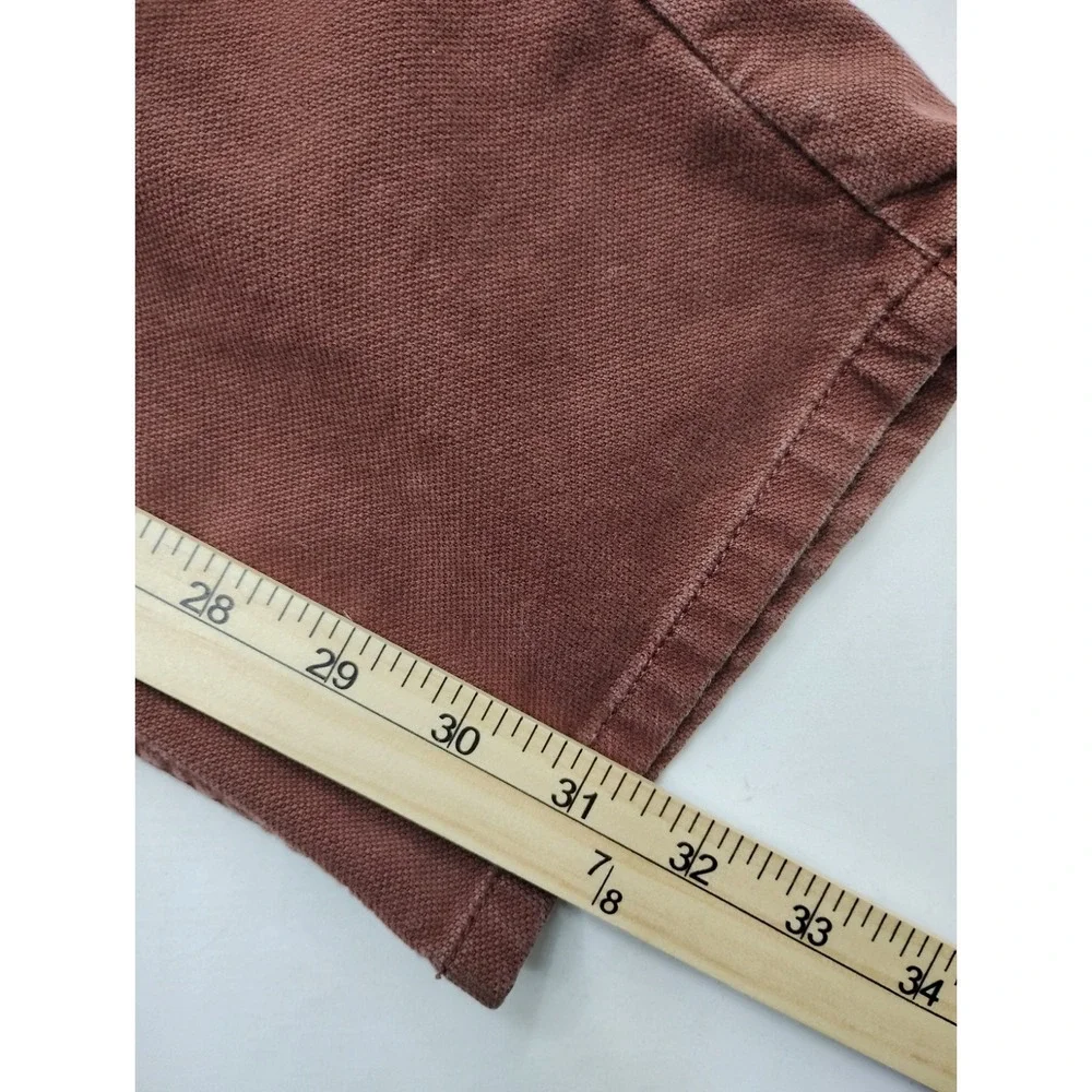 Banana Republic Aiden Chino Flat Front Red Pants Mens Size Tag 33x34 Fit 34x31